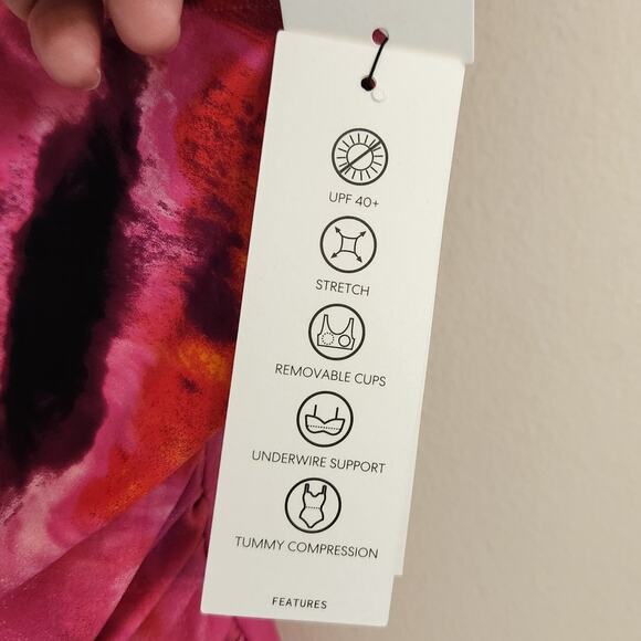 DKNY Women's Swimsuit One Piece Tummy Compression Resort Vacation S - Picture 6 of 9